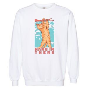 Hang In There Cat Garment-Dyed Sweatshirt