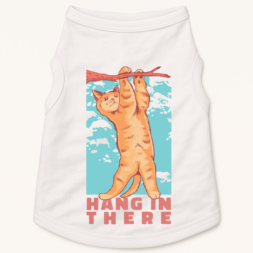 Hang In There Cat Doggie Tank