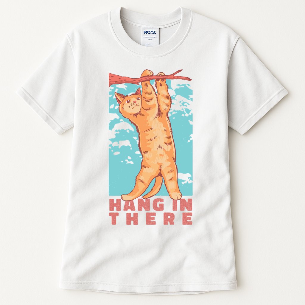 Hang In There Cat Tall T-Shirt