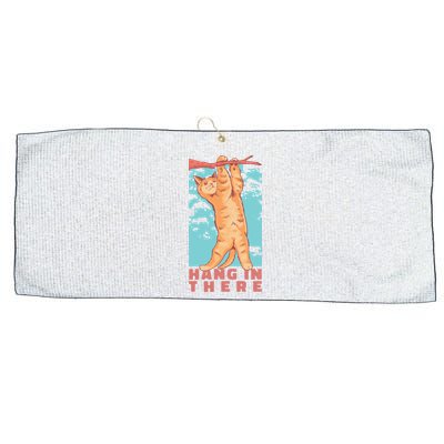 Hang In There Cat Large Microfiber Waffle Golf Towel