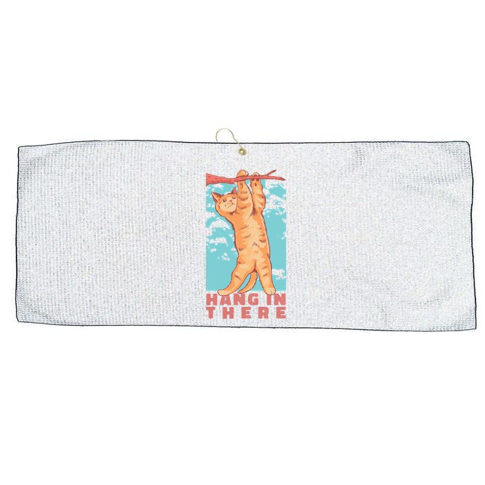 Hang In There Cat Large Microfiber Waffle Golf Towel