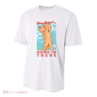 Hang In There Cat Youth Performance Sprint T-Shirt