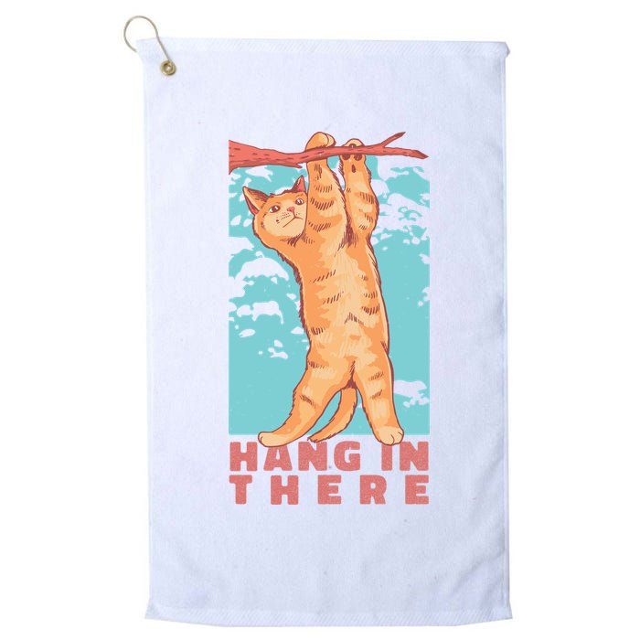 Hang In There Cat Golf Towel