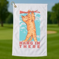 Hang In There Cat Golf Towel