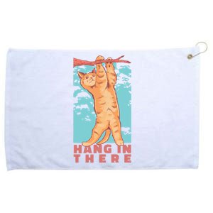 Hang In There Cat Grommeted Golf Towel