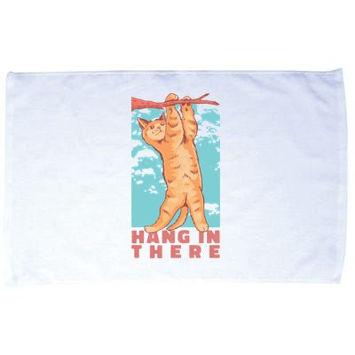 Hang In There Cat Microfiber Hand Towel