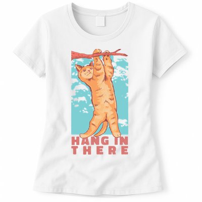 Hang In There Cat Womens T-Shirt