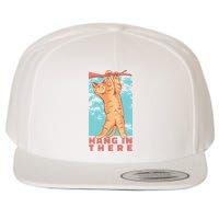 Hang In There Cat Wool Snapback Cap