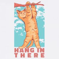 Hang In There Cat Wool Snapback Cap