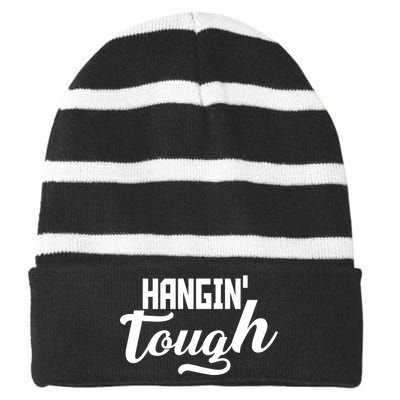 Hangin' Tough Striped Beanie with Solid Band