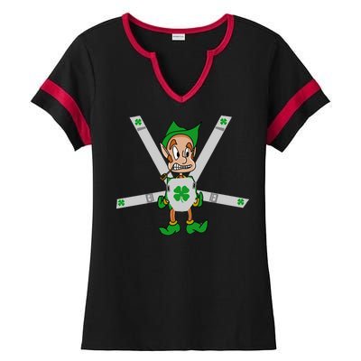 Hangover Leprechaun Irish Baby  Ladies Halftime Notch Neck Tee