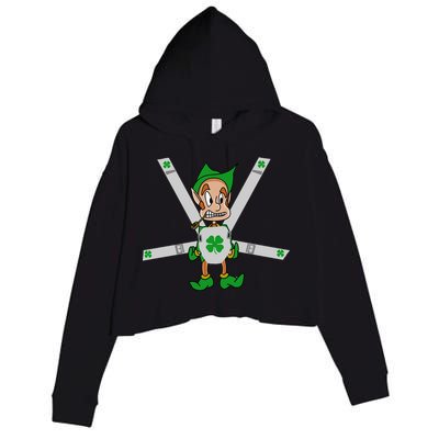 Hangover Leprechaun Irish Baby  Crop Fleece Hoodie