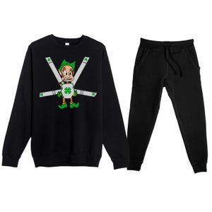 Hangover Leprechaun Irish Baby  Premium Crewneck Sweatsuit Set