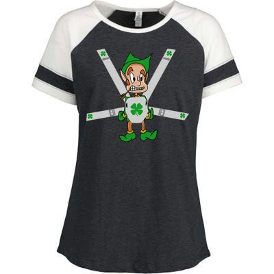 Hangover Leprechaun Irish Baby  Enza Ladies Jersey Colorblock Tee