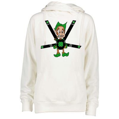 Hangover Leprechaun Irish Baby  Womens Funnel Neck Pullover Hood