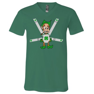 Hangover Leprechaun Irish Baby  V-Neck T-Shirt