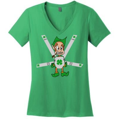 Hangover Leprechaun Irish Baby  Women's V-Neck T-Shirt