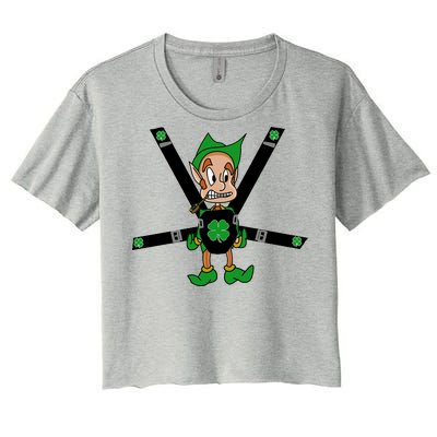 Hangover Leprechaun Irish Baby  Women's Crop Top Tee