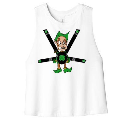 Hangover Leprechaun Irish Baby  Women's Racerback Cropped Tank