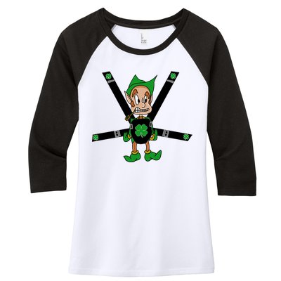 Hangover Leprechaun Irish Baby  Women's Tri-Blend 3/4-Sleeve Raglan Shirt