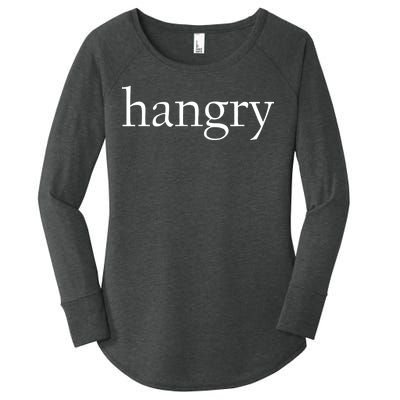 Hangry Classy Logo Women's Perfect Tri Tunic Long Sleeve Shirt