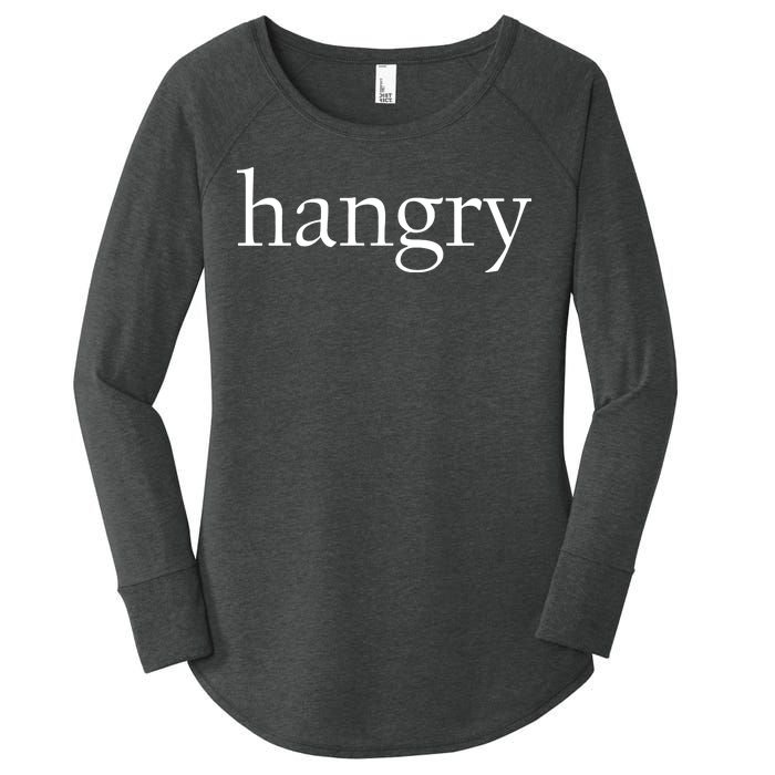 Hangry Classy Logo Women's Perfect Tri Tunic Long Sleeve Shirt