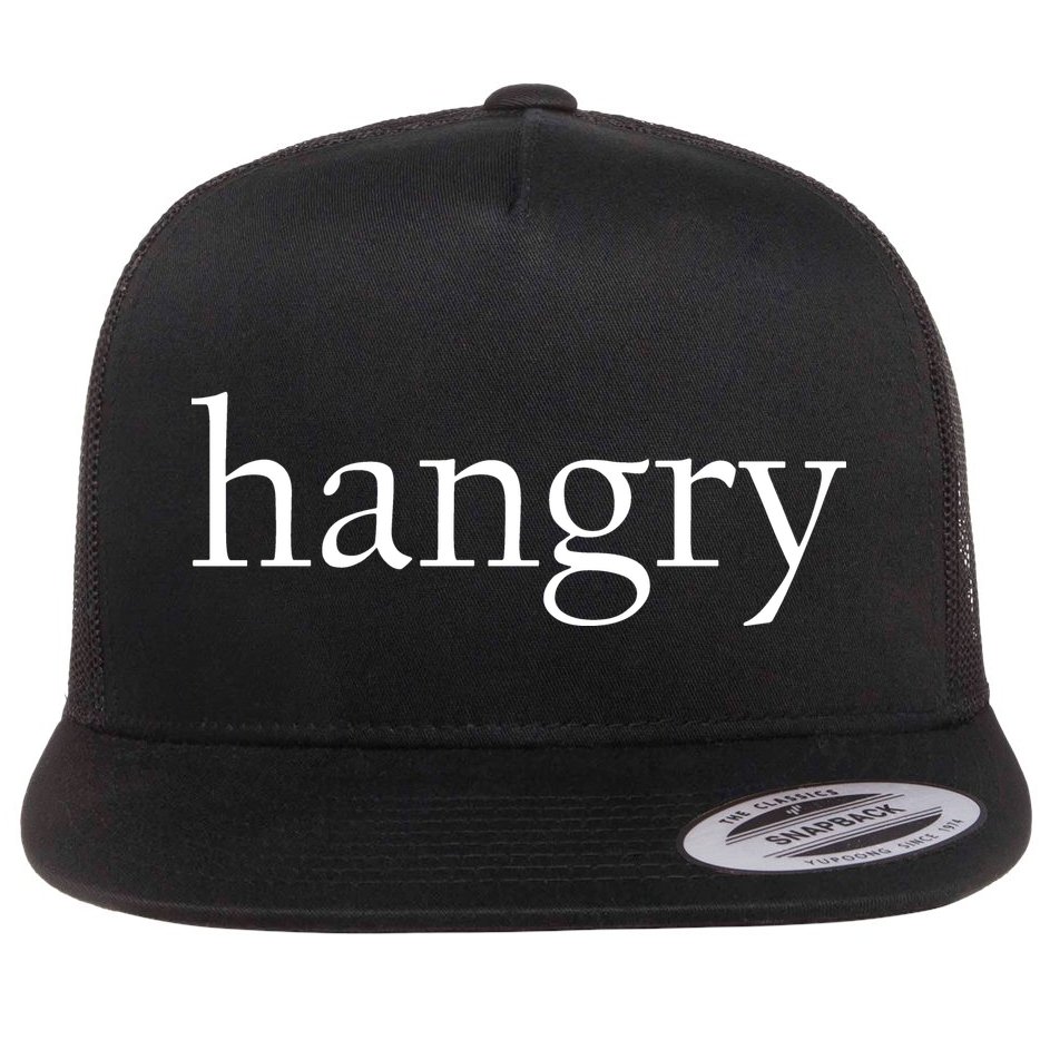Hangry Classy Logo Flat Bill Trucker Hat