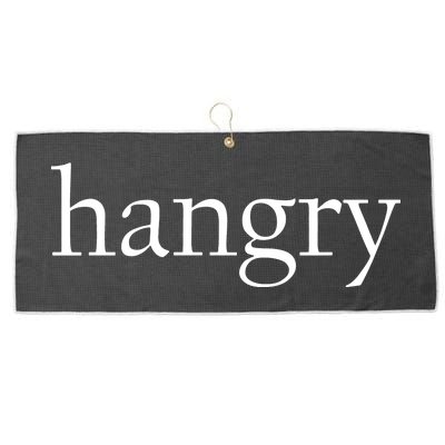 Hangry Classy Logo Large Microfiber Waffle Golf Towel