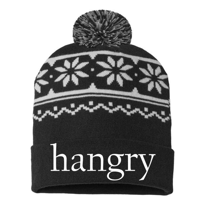 Hangry Classy Logo USA-Made Snowflake Beanie