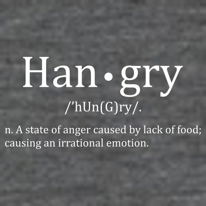 Hangry Definition Han gry Hungry Angry Food T-Shirt