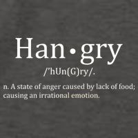 Hangry Definition Han gry Hungry Angry Food Vector Backpack