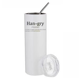 Hangry Definition Han gry Hungry Angry Food Stainless Steel Tumbler