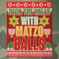 Hanukkah Deck the Halls with Matzo Balls Ugly Legacy Tie Dye Trucker Hat