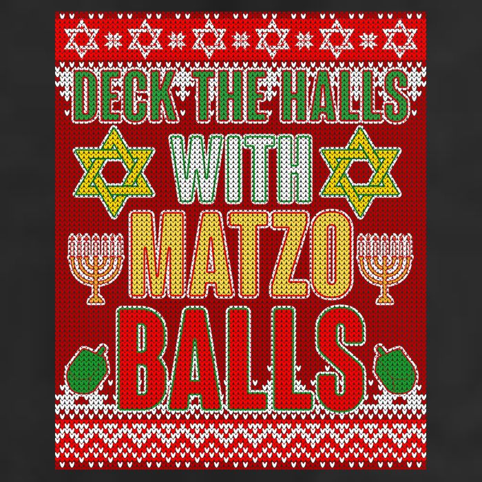 Hanukkah Deck the Halls with Matzo Balls Ugly 15oz Campfire Ceramic Mug