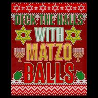 Hanukkah Deck the Halls with Matzo Balls Ugly 16oz Travel Tumbler