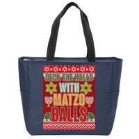 Hanukkah Deck the Halls with Matzo Balls Ugly Zip Tote Bag