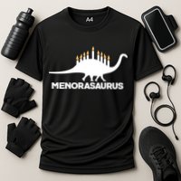 Hanukkah Menorah Dinosaur Cooling Performance Crew T-Shirt
