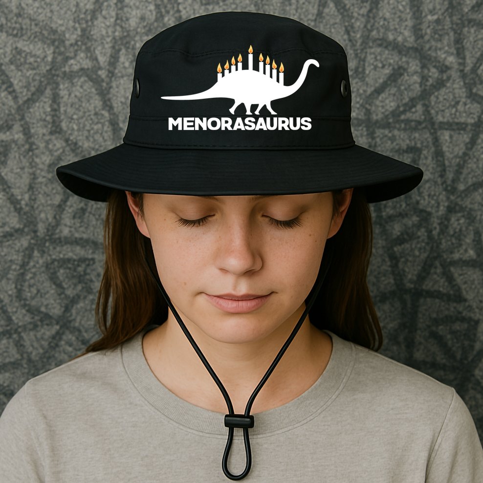 Hanukkah Menorah Dinosaur Bucket Hat