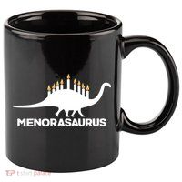 Hanukkah Menorah Dinosaur 11oz C Handle Ceramic Mug