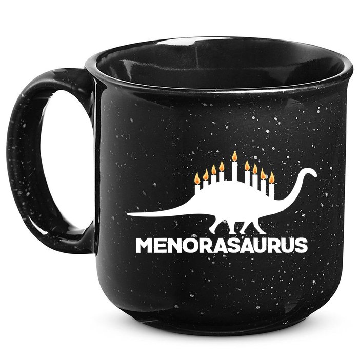 Hanukkah Menorah Dinosaur 15oz Campfire Ceramic Mug