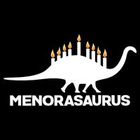 Hanukkah Menorah Dinosaur Women's Crop Top Tee