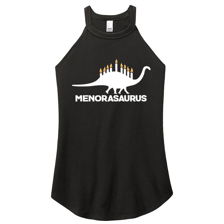 Hanukkah Menorah Dinosaur Women's Perfect Tri Rocker Tank