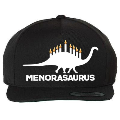 Hanukkah Menorah Dinosaur Wool Snapback Cap