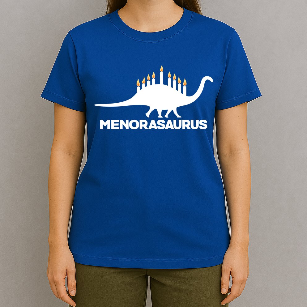 Hanukkah Menorah Dinosaur T-Shirt