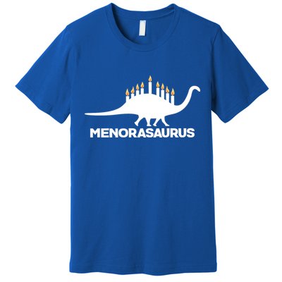 Hanukkah Menorah Dinosaur Premium T-Shirt