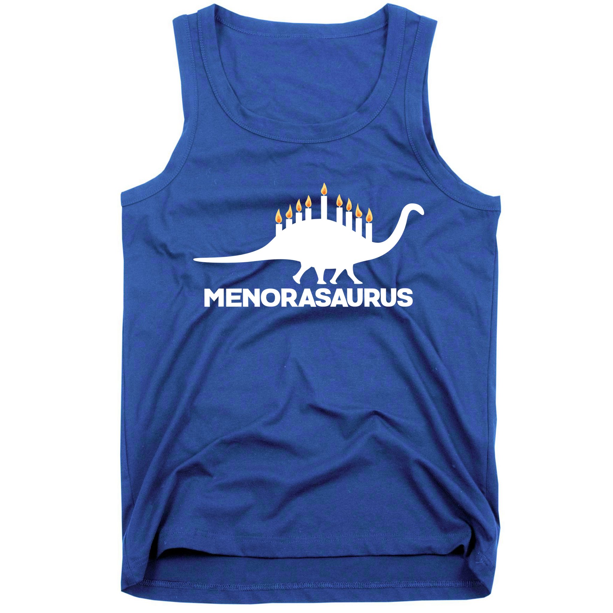 Hanukkah Menorah Dinosaur Tank Top