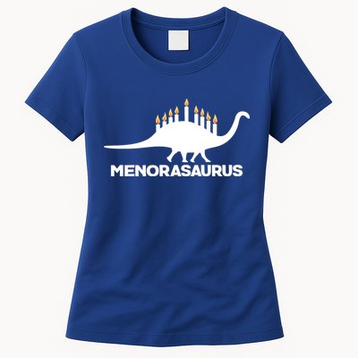 Hanukkah Menorah Dinosaur Womens T-Shirt