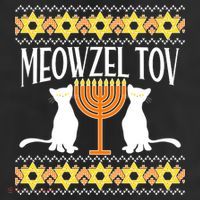 Hanukkah Meowzel Tov Ugly Sweater 11oz C Handle Ceramic Mug