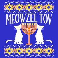 Hanukkah Meowzel Tov Ugly Sweater Apron