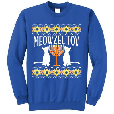Hanukkah Meowzel Tov Ugly Sweater Sweatshirt